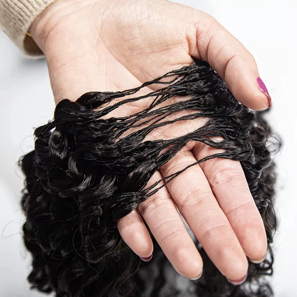 Extensions de cheveux humains au crochet, boucles spirales petites sans nœuds, effet plume, pré-séparées invisibles, style Pixie