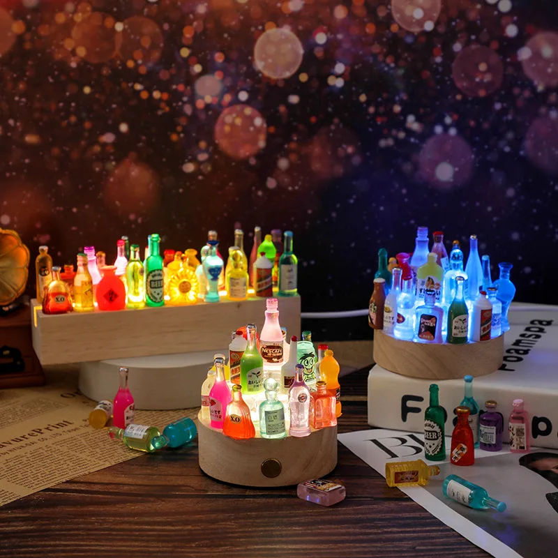 Night Light Creative Model Wine Bottle Night lights Luminous Base Decorations Holiday Gifts From Friends Family DIY Table Lamps