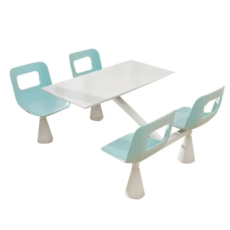 

Canteen Siamese Fast Food Table Tea Shop Staff School Canteen Siamese Dining Table and Chair Company Employees Four people