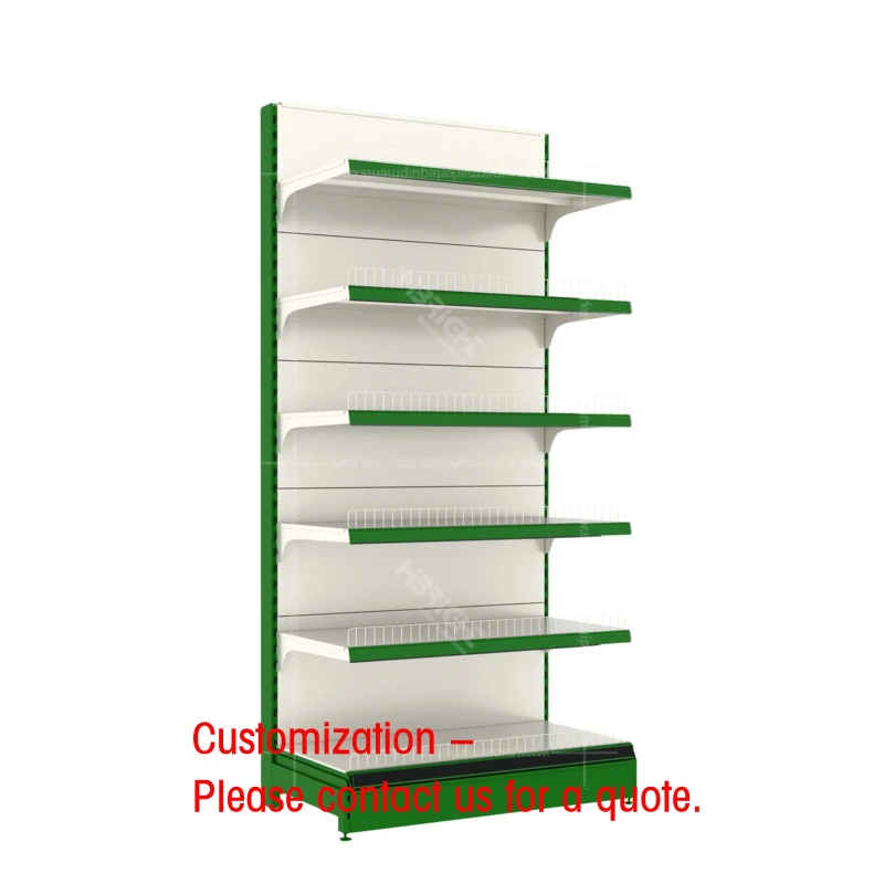 custom.Highbright Customized Size Good Load-Bearing Capacity Flat Back Panel Suepermarket Gondola Shelf