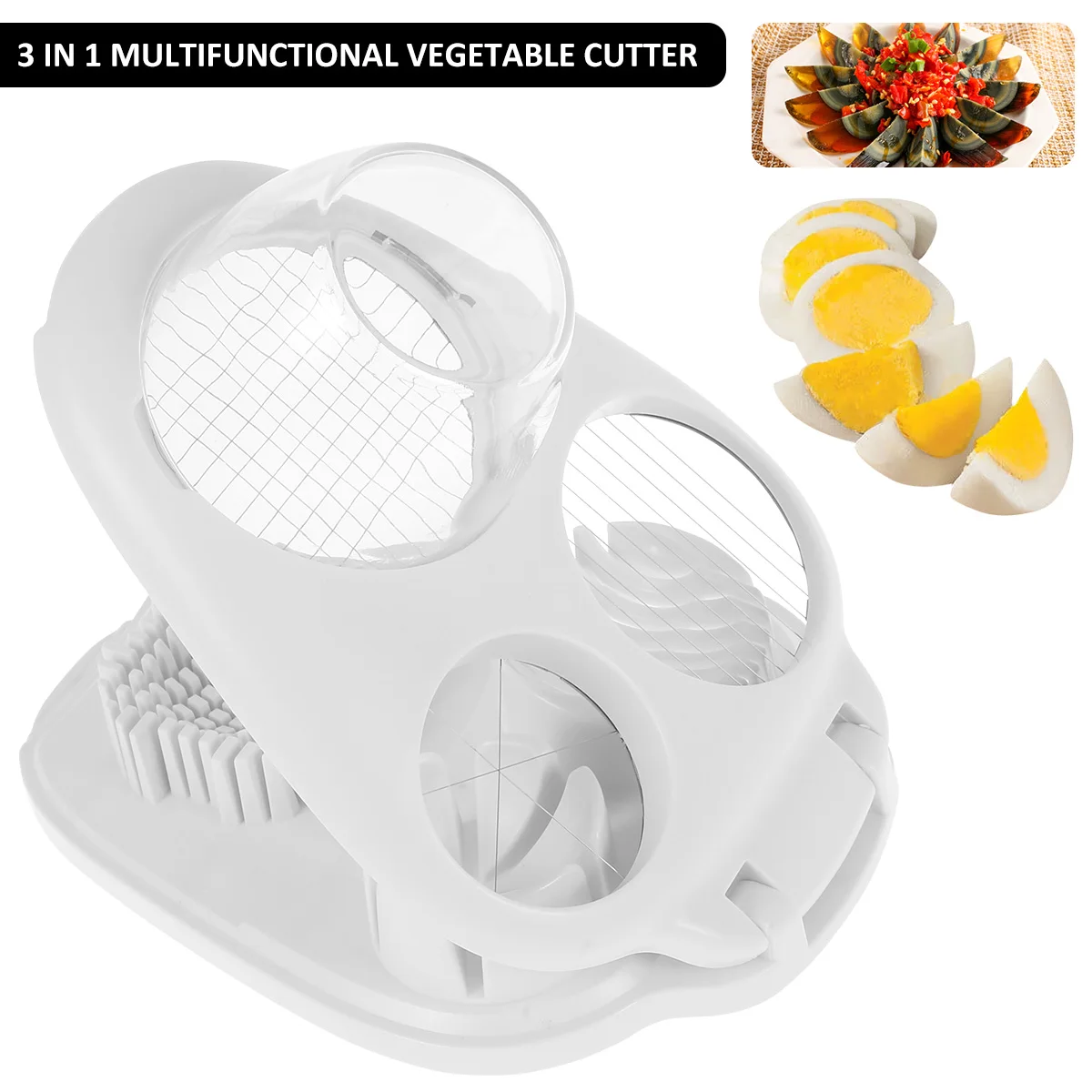 Egg Slicer for Hard Boiled Eggs Stainless Steel Wire Egg Slicer Cutter for Soft Fruit Mushroom Home Kitchen Gadgets