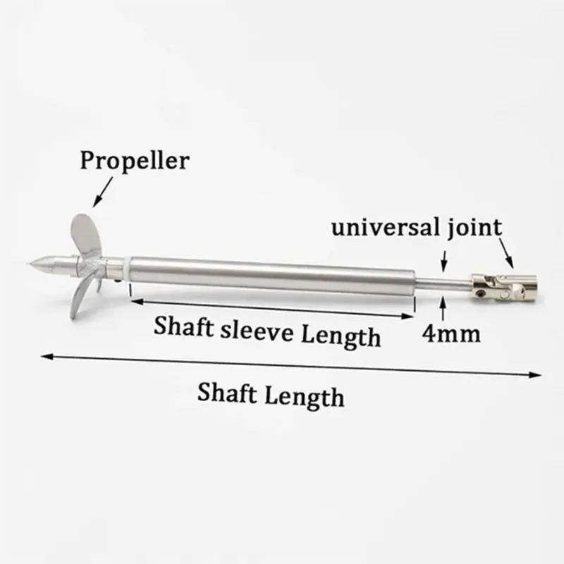 Rc Model Boat Shaft Kit 4mm Boat Shaft Drive Shaft + 3 Blades Metal Propeller + Universal Joint + Prop Nut For Rc Boat