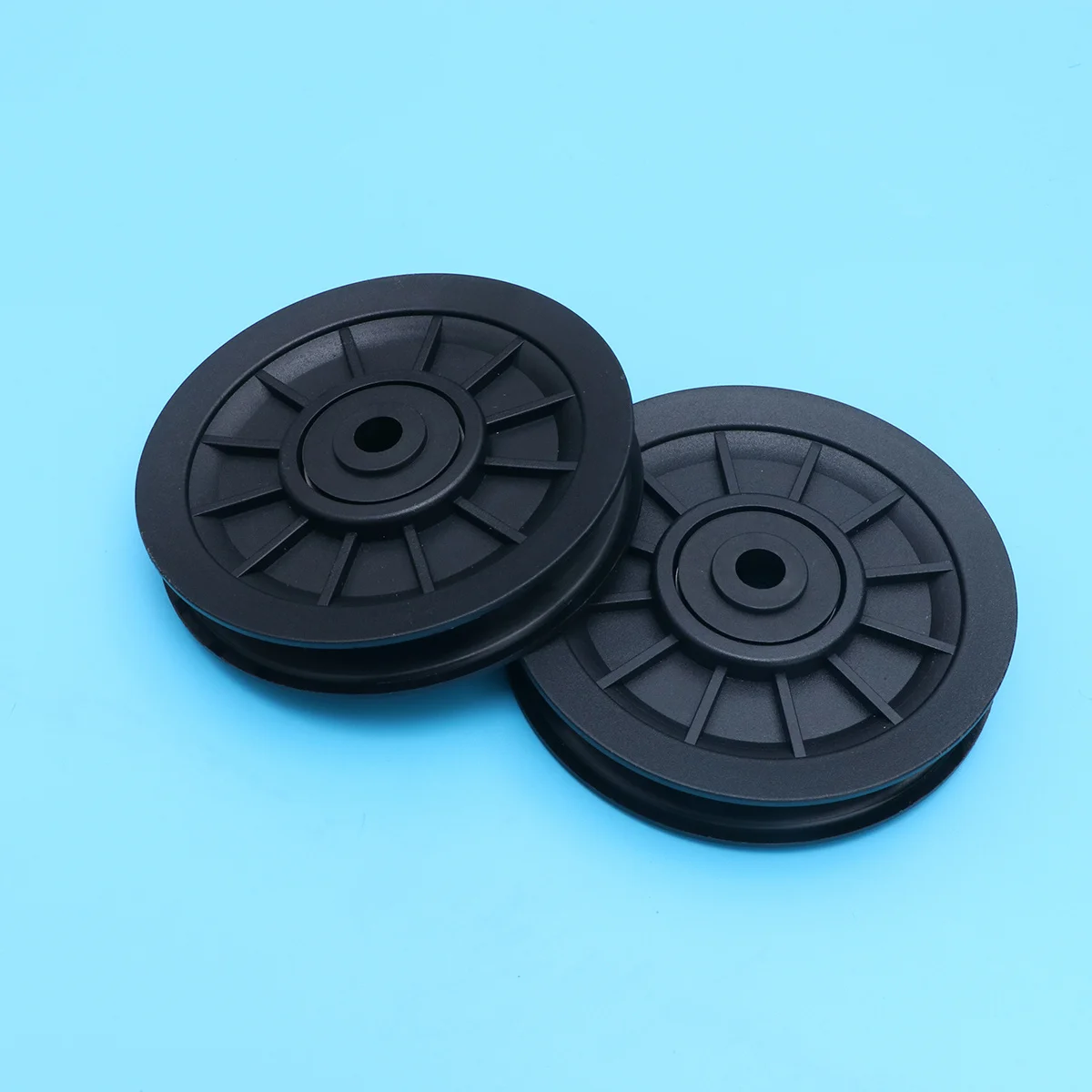 

2Pcs Fitness Pulley Wheel Nylon Durable Wearproof Universal Gym Accessories Replacement Part Lightweight Black