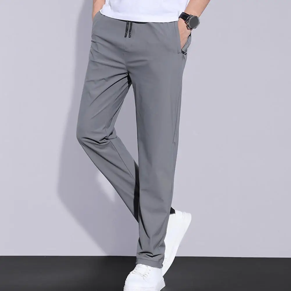 

Men Loose Trousers Breathable Mesh Summer Sweatpants Plus Size Elastic Waist Straight Fit Ideal for Sports Jogging Wear