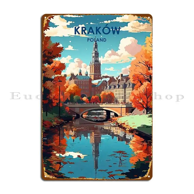 Krakow Poland Metal Plaque Kitchen Designs Wall Mural Club Wall Mural Tin Sign Poster