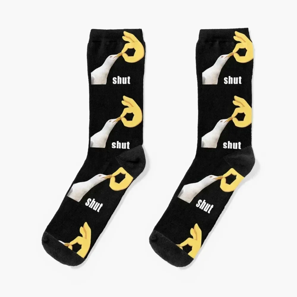 

Shut Seagull meme Socks Lots Men's christmass gift hiphop Designer Man Socks Women's