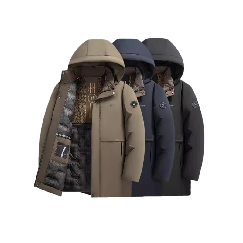 

Parka Men's Overcoat New Men's Down Cotton Jacket Dad's Clothing Business Middle Aged Down Parkas Winter Casual Warm Jacket Coat