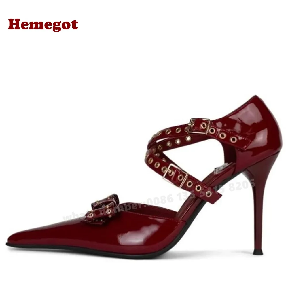 الصليب التوى برشام مضخات الأسود مدبب تو فراشة عقدة المرأة مضخات خنجر الكعوب لامعة مثير أحذية الحفلات الصيف الفاخرة #3