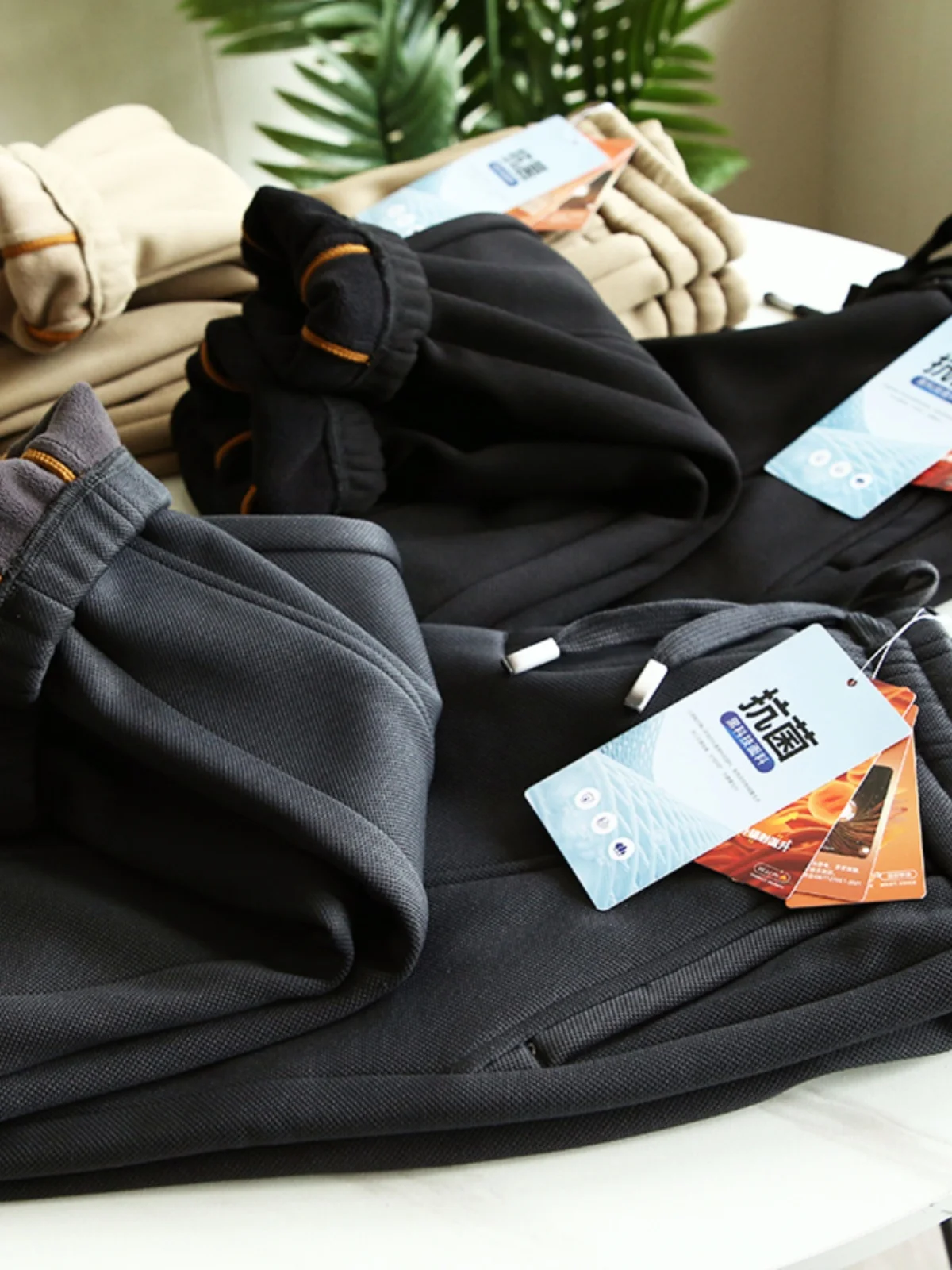 

Upaded Version Thiened Fce, мужские осенне-зимние спортивные повседневные брюки с манжетами, модные прямые длинные брюки