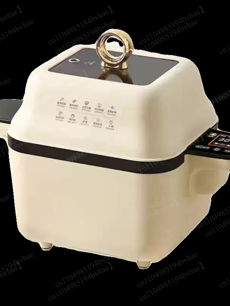 Kitchen intelligent fully automatic multifunctional rotary steaming, boiling, frying, cooking pot for home use