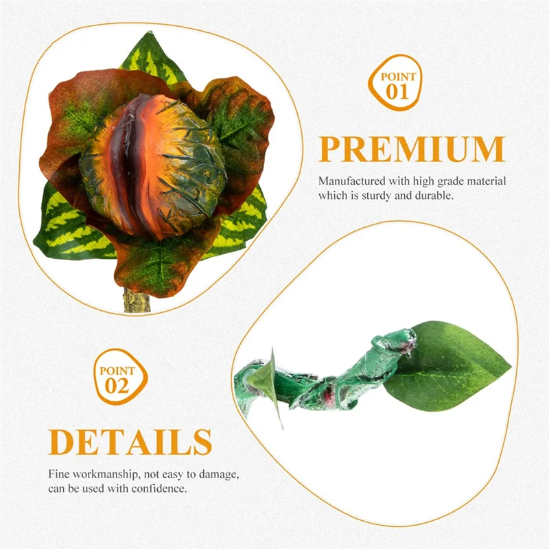LLCS-Piranha Flower Ornament Beautifully Unique Whimsical Decorative Resin Sculptures For Carnivorous Plant Lovers Lifelike