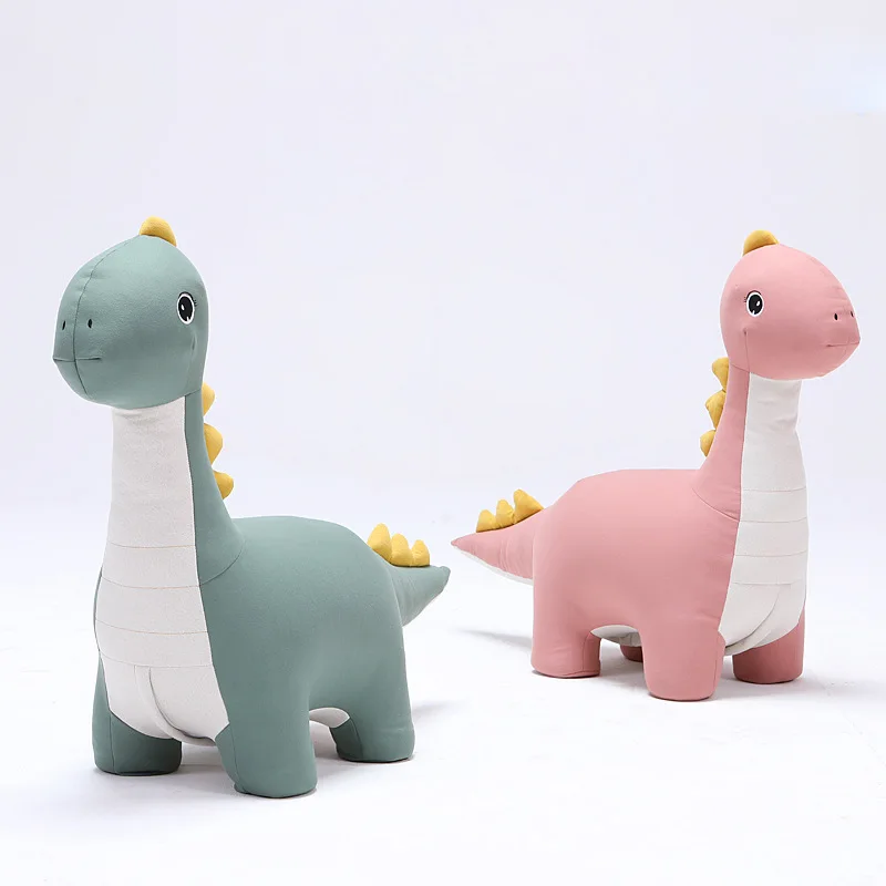 Animal modeling dinosaur stool household children's kindergarten creative cartoon small stool solid wood shoe changing stool