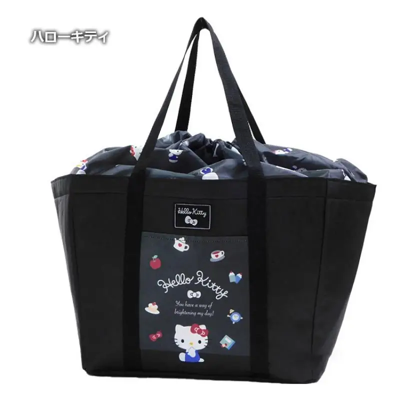 Kawaii Sanrio Cinnamoroll My Melody Kuromi Kitty Cartoon Cool Large Capacity Shopping Bag Convenient Safety Bag for Going Out