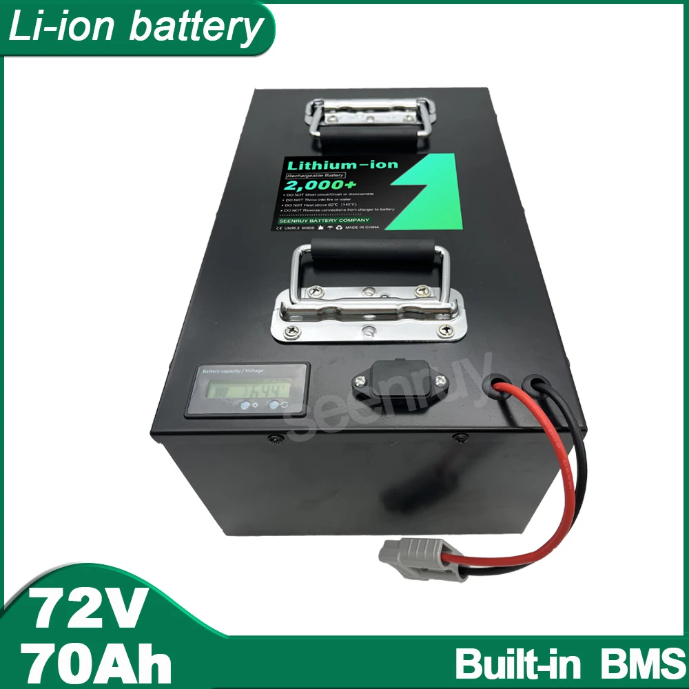 72V 70AH Li ion With Charger Lithium Polymer Battery Perfect For 6500W 9000W Bike Bicycle E-Bike Motorcycle Electric Scooter