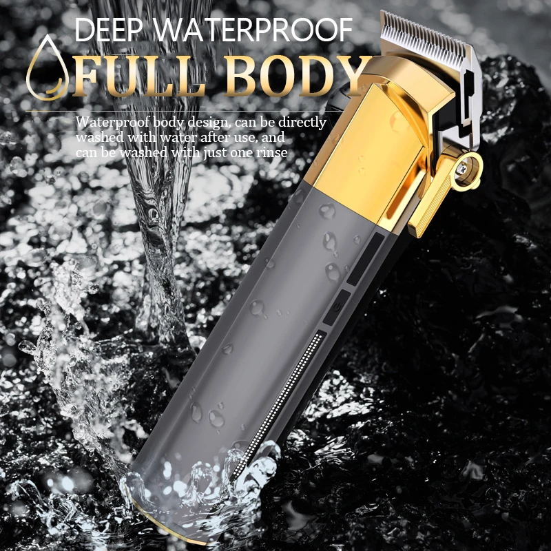 Kemei-maquinilla de afeitar eléctrica para hombre, recortadora de pelo impermeable, para uso en seco y húmedo, recargable, para vello púbico