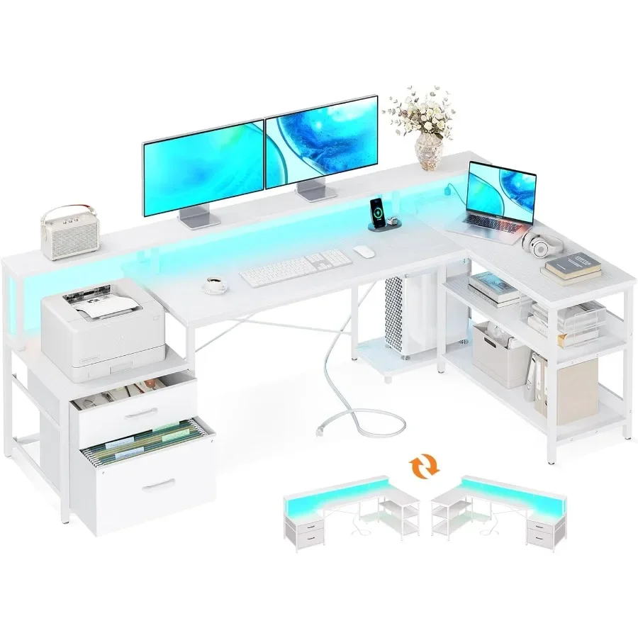 L Shaped Desk With …
