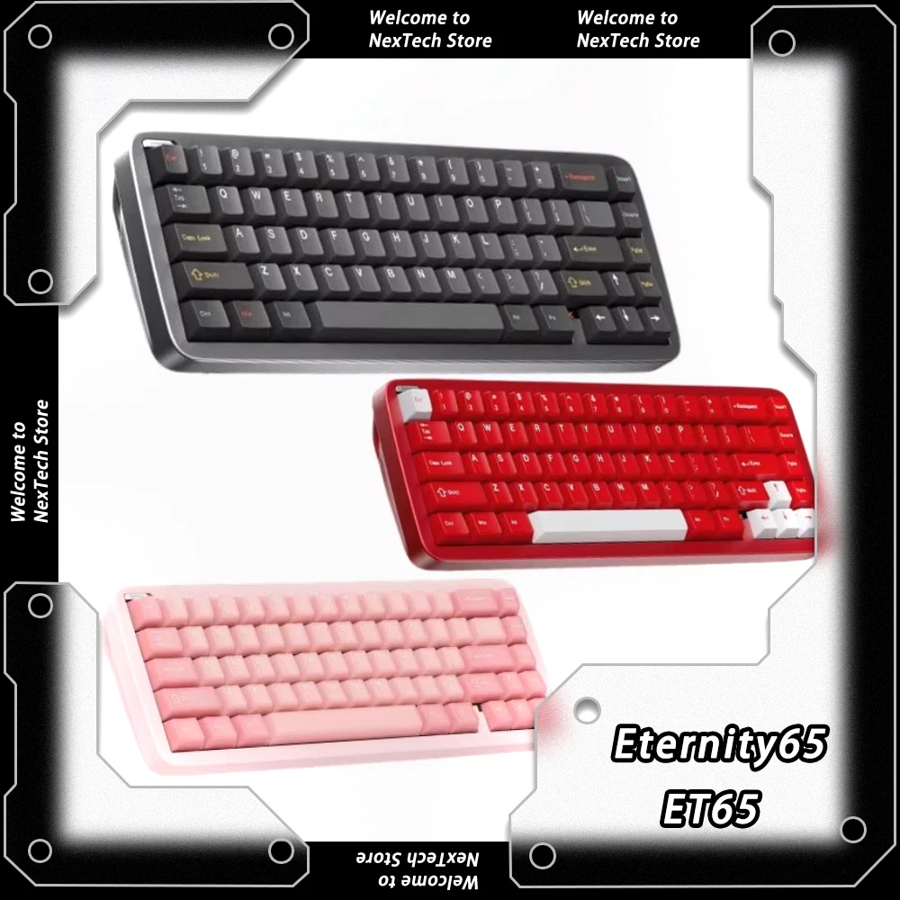 

Keyverse Eternity65 ET65 Wired Magnetic Keyboard Aluminum Alloy Magnetic Switch 8k RGB Light Gasket Structure Customize Keyboard