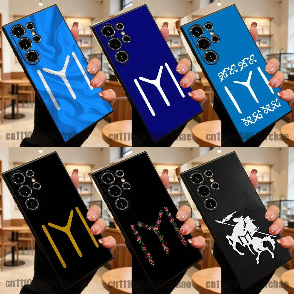 For Blue Kayi Tribe Flag Symbol Resurrection Ertugrul Phone Case Samsung S25,S24,S26,S22,S23,S30,S21,Fe,Lite,Ultra,Plus Cover