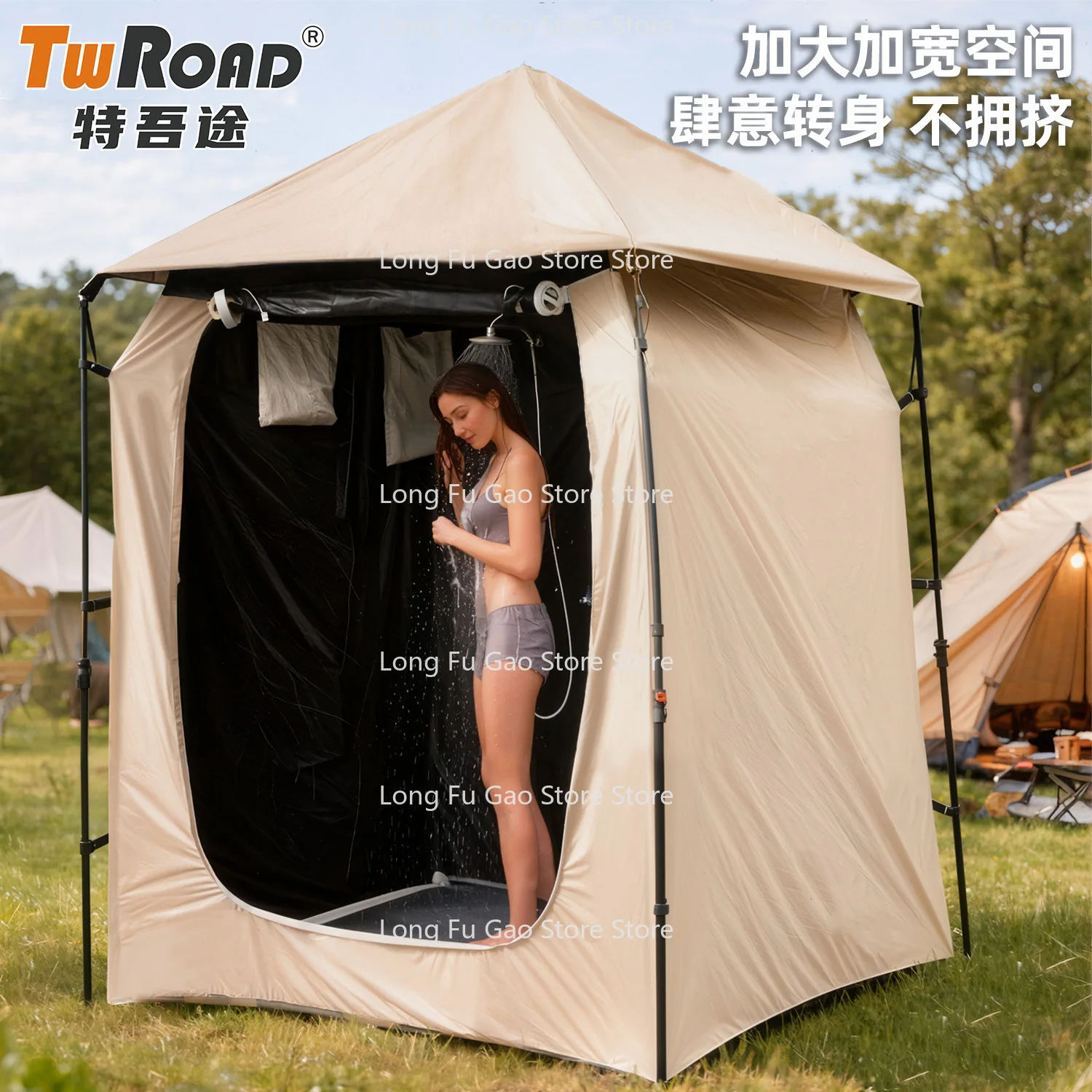 Automatic Speed Opening Single Tent Outdoors Portable Toilet Take Bath Change Clothes Windproof Multifunction Tents Ventilate