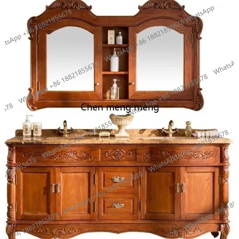 

Factory Direct Bathroom Cabinets European-style Red Oak Bathroom Cabinets Paint Antique Home Furniture In Particolare