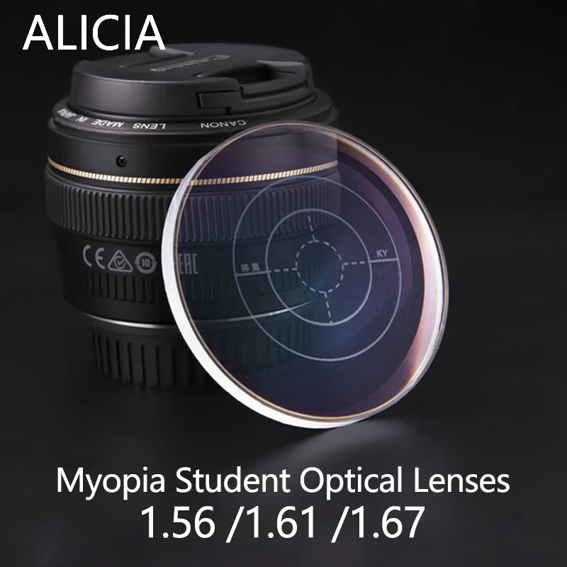 ALICIA 1.56 1.61 1.67 1.74 عدسة مضادة للضوء الأزرق عدسة طبية بصرية CR-39 رجل إمرأة