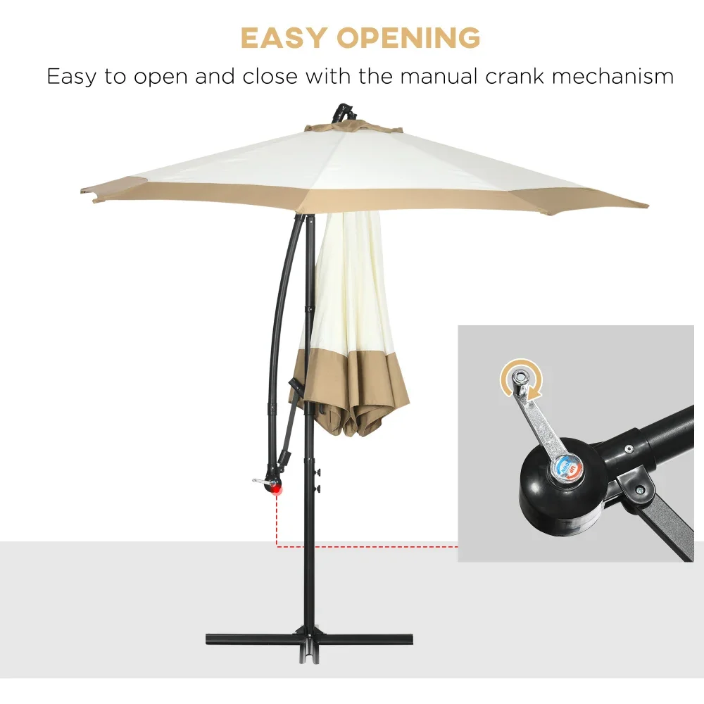 Paraplu Luifel Vervanging Buitenbedekking Half Parasol Ronde Patio Zonnescherm Markt Strand Zon Stof Offset Foot Cafe Fitting