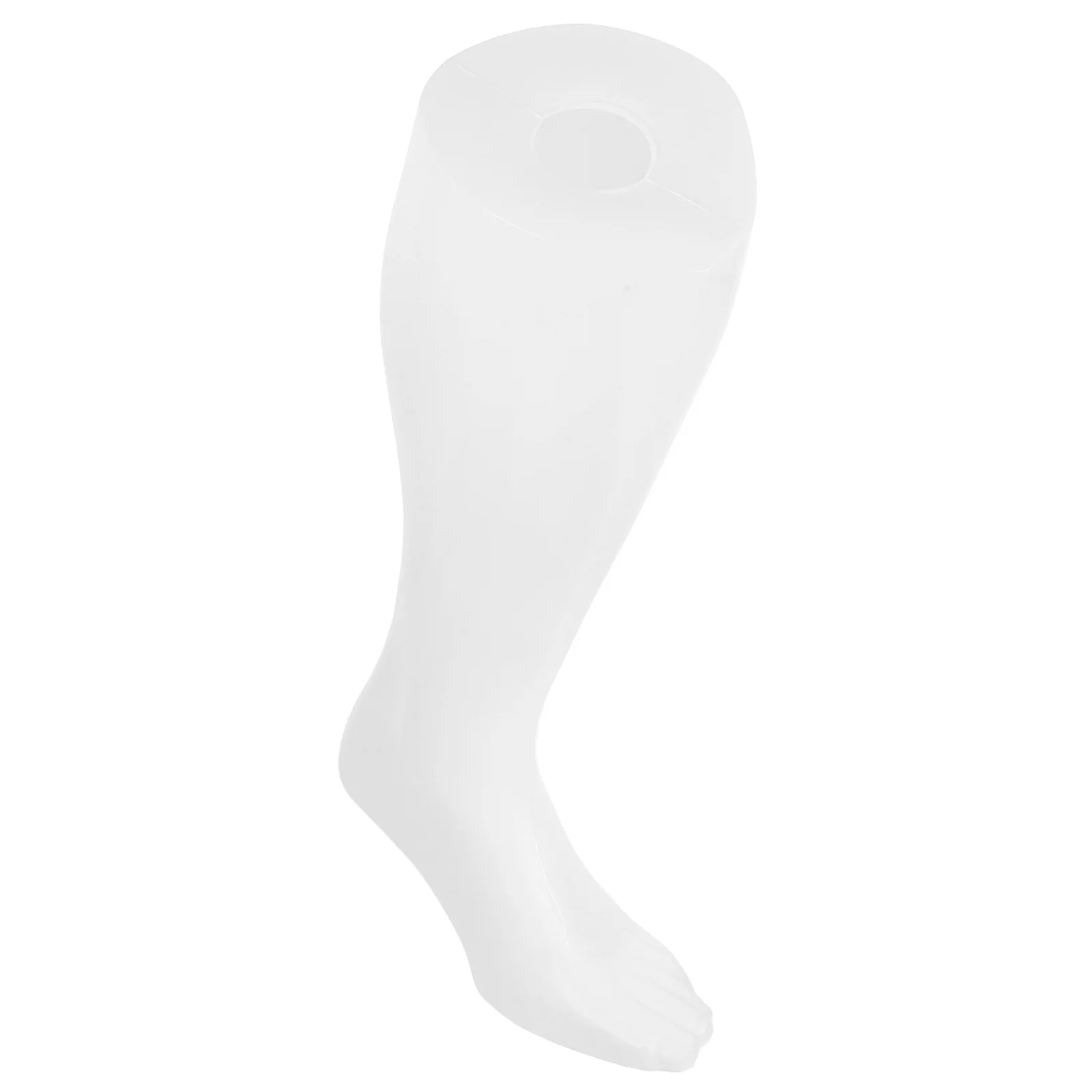 

White Plastic Sock Foot Display Stand Jewelry Ankle Chain Bracelet Holder Retail Clothing Display Foot for Socks