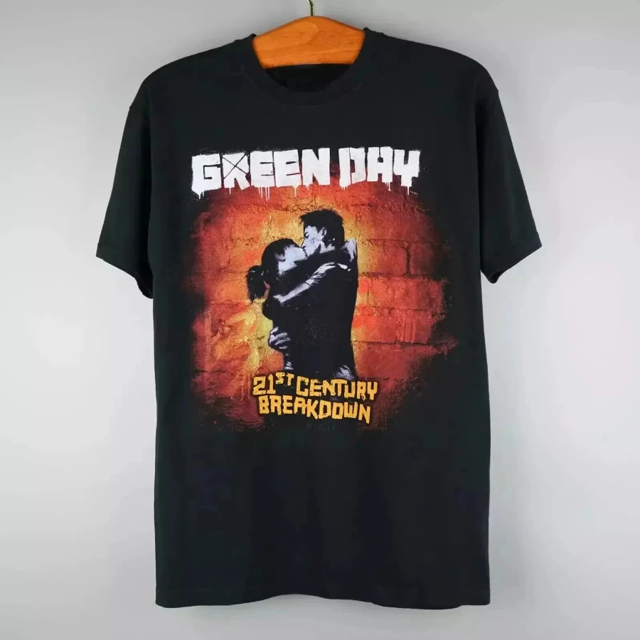 Camiseta Unisex de algodón de verano de alta calidad con diseño de banda de rock Green Day 21 St Century Breakdown, ropa de calle de alta calidad