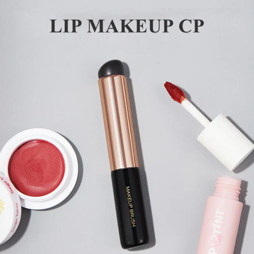 GECOMO Soft Silicone Lip Brush For Lipstick Coloring Natural Smudge Portable Lip Makeup Brush