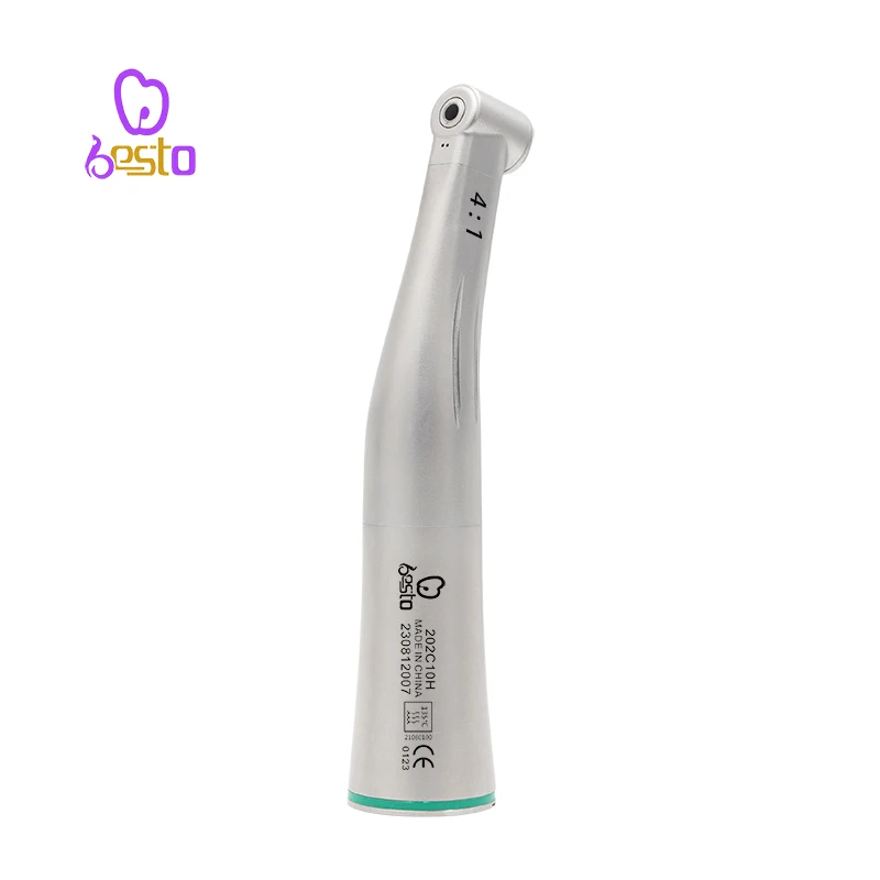 Green Ring Push Button Low Speed Handpiece Stainless Steel d ental 4:1 Contra Angle Endodontic Handpiece For Engine Use Files