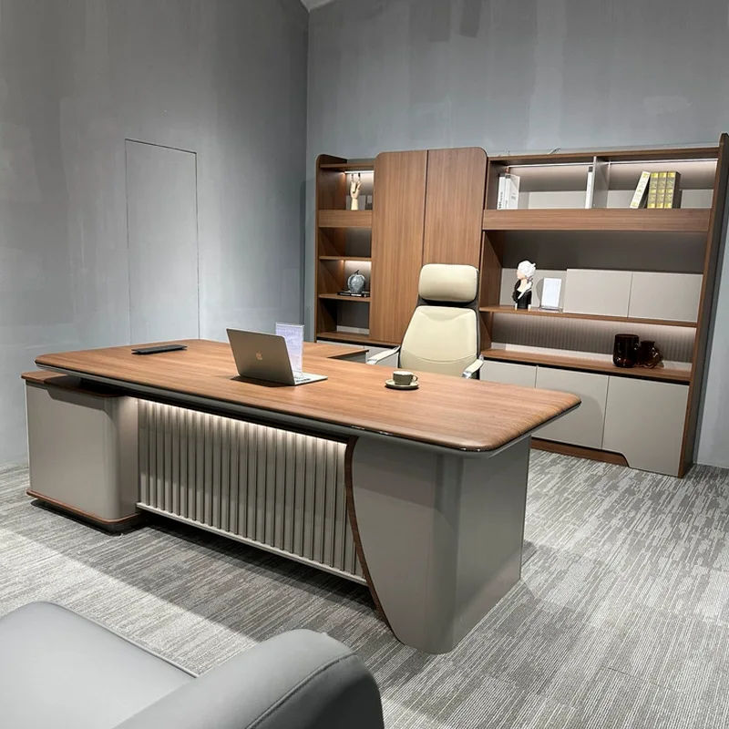 CEO desk Lighted Executive Desk, Simple Modern Design, Suitable Managers, Executives, And Presidents; Office Furniture For The B