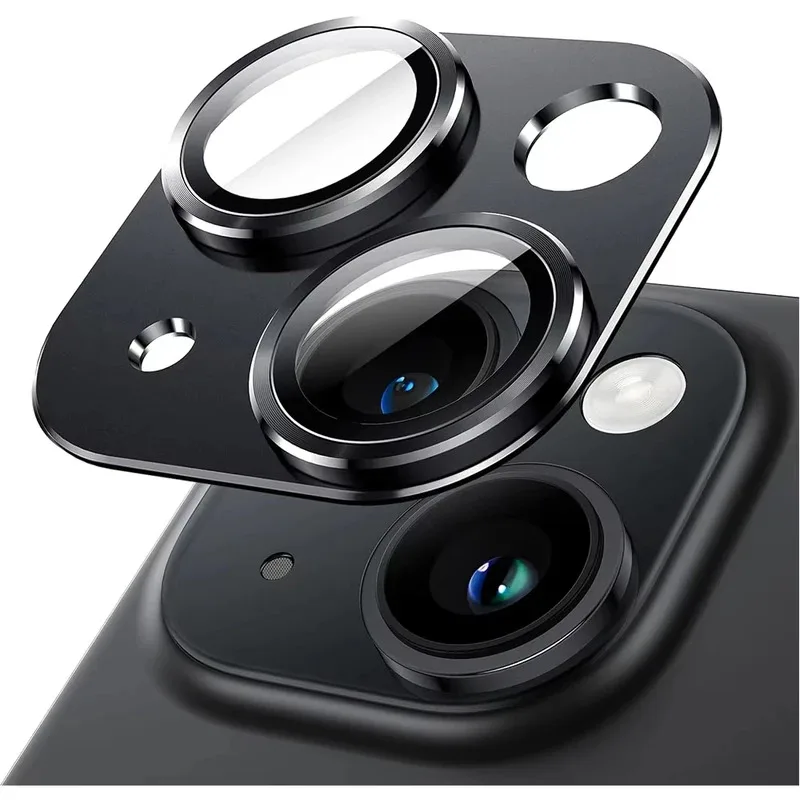 

Metal Camera Lens Protector For iPhone 16 13 15 11 12 14 Pro Max 12 Mini 13 Mini Back Lens Tempered Glass Cover Protection Case