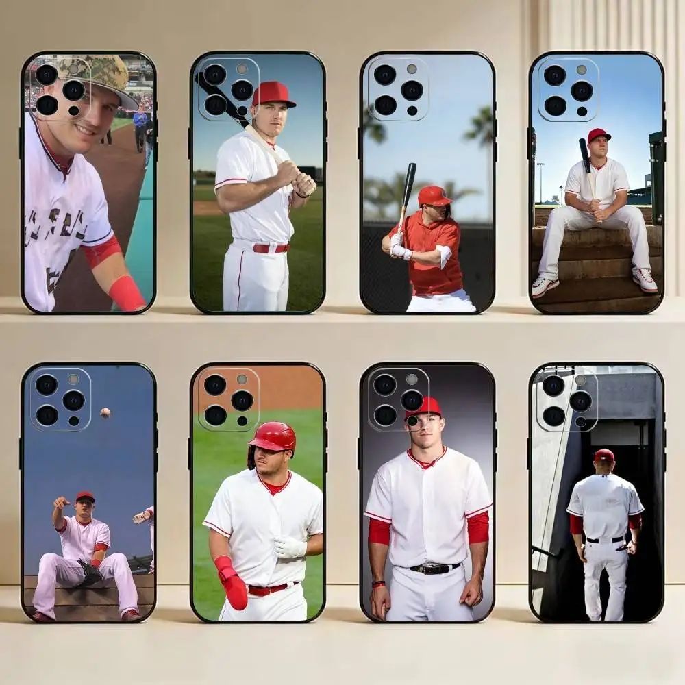 

Baseball star M-Mike Trout-t Phone Case Silicone Soft For IPhone 17 16 15 14 13 12 11 X XR Plus Pro Max Plus