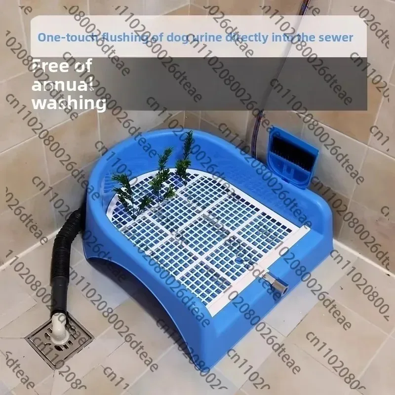 Automatic Flushing Dog Toilet with Direct Drainage to Sewer System Small Dog Potty Tray for Cleaning Feces