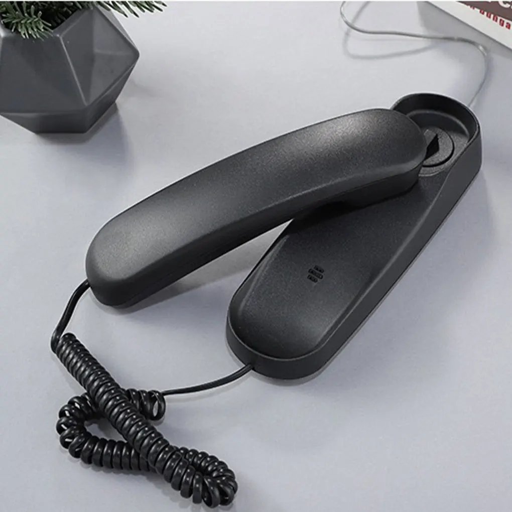 ABS Space-saving Landline Phone Compact For Small Spaces With Clear Handwriting On black