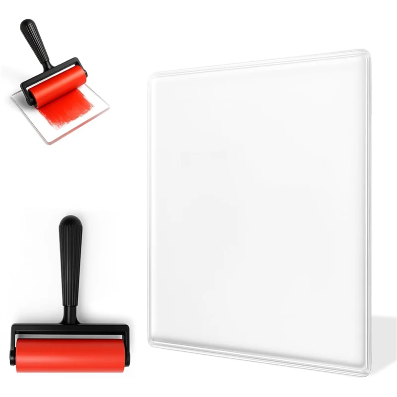 

Для монопечати, гелевая подушечка для печати с кистью-многоразовая гелевая пластина для штамповки и текстурного искусства, для начинающих, художников и терапии