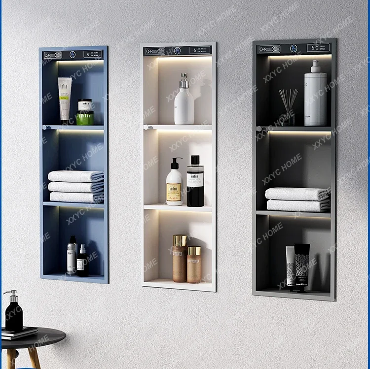 

Stainless Steel Niche Partition Embedded Bathroom Bathroom Storage Rack Metal Niche