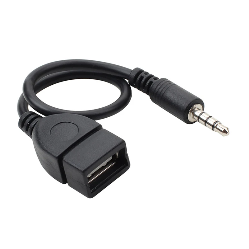 Car Aux Audio Cable To USB Usb To 3.5mm Car Audio Cable OTG Car 3.5mm Adapter Cable Car Conversion Cable