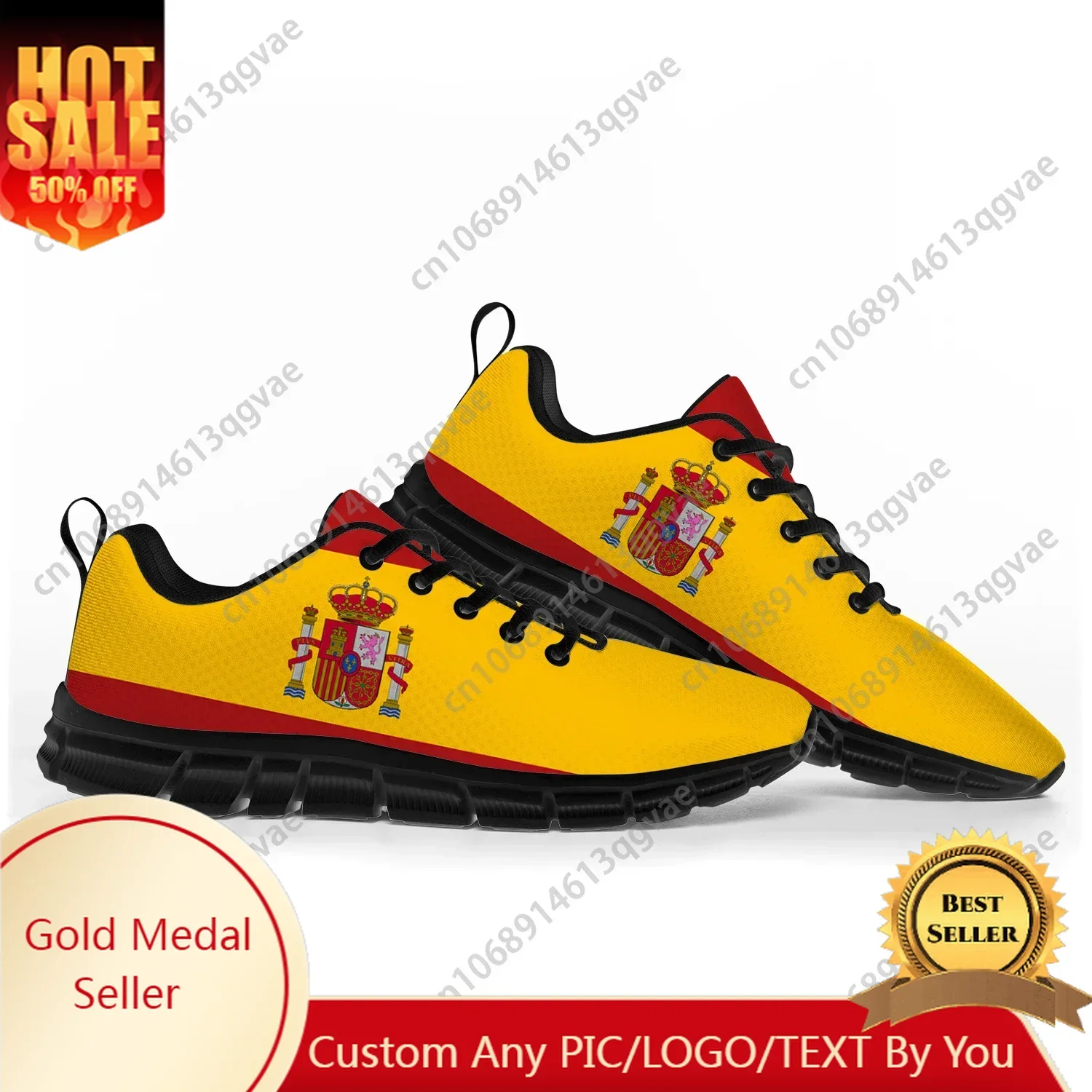 

Spanish Flag Sports Shoes Mens Womens Teenager Sneakers Spain Casual Custom High Quality Couple Shoes