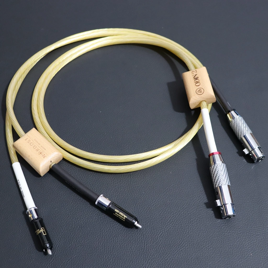 1pair Nordost Odin Gold RCA Cable high quality XLR line Audiophile RCA to XLR Audio Cable HiFi Amplifier Mixer line made in U.S.