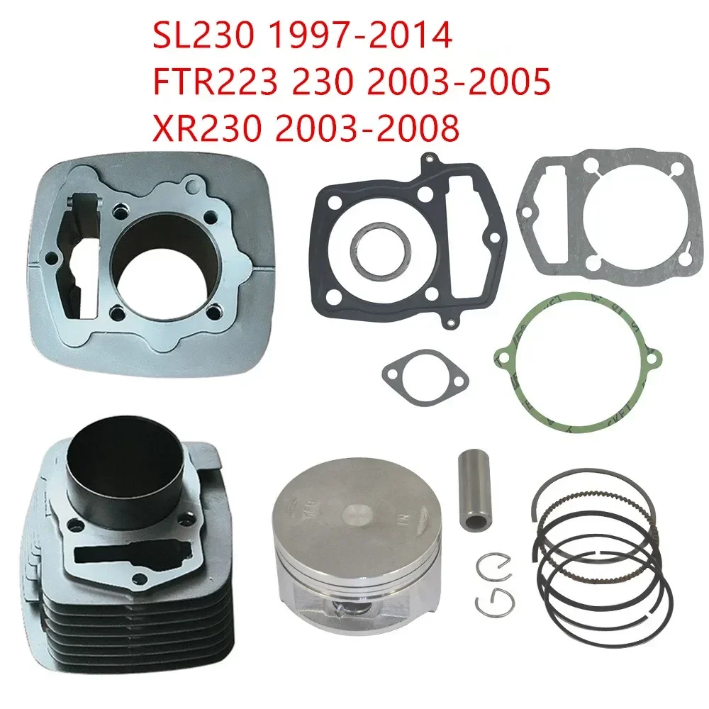 

65.5mm Motorcycle Cylinder Piston Ring Gasket Set Kits For Honda SL 230 1997-2014 FTR223 230 2003-2005 XR230 2003-2008