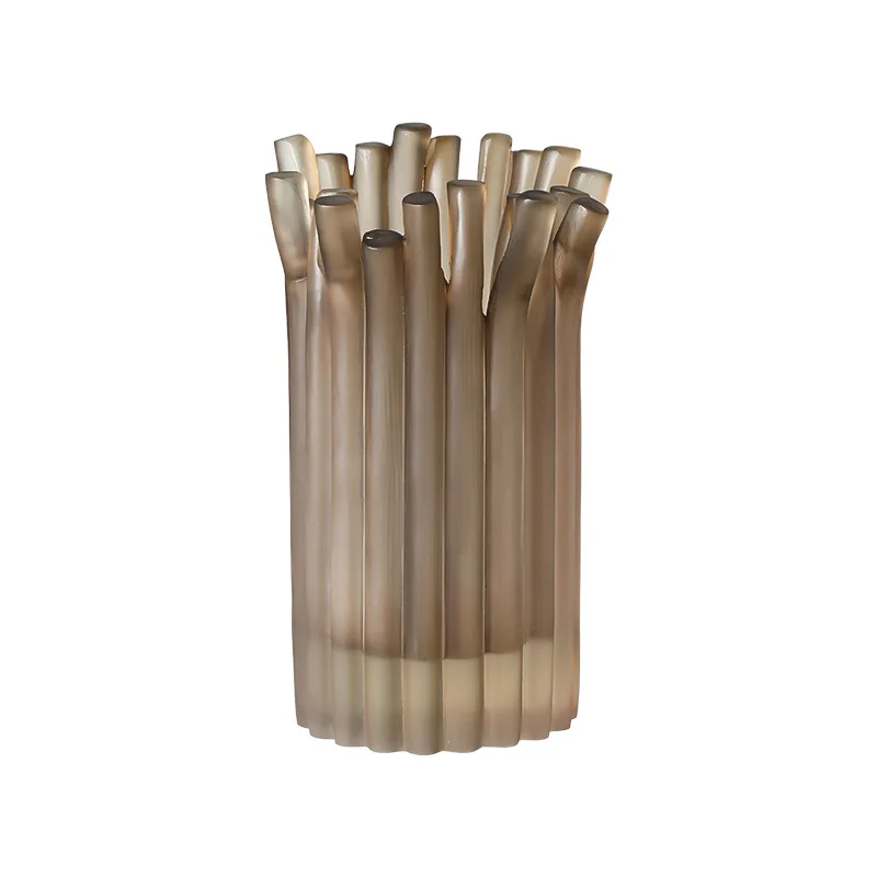 

Abstract vertical strip resin dry vase villa entrance living room advanced sense creative soft decoration ornament