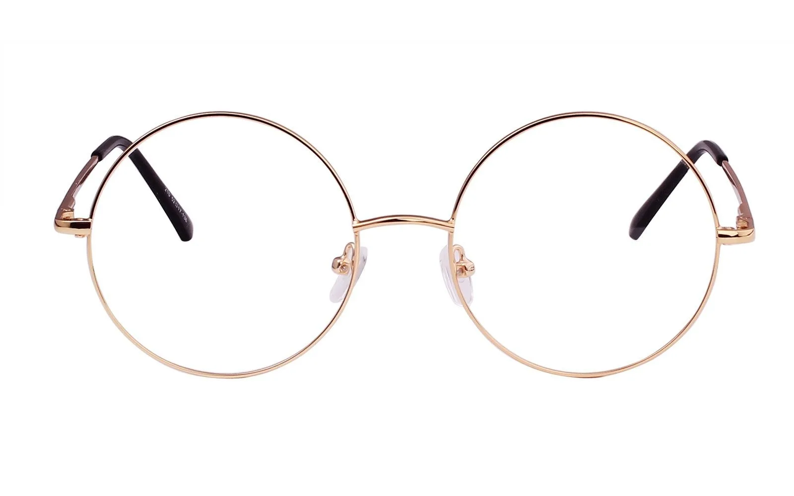 Retro Round Metal Vintage Optical Eyeglasses Frame with Spring Hinge, Comfortable Non-Pinching Fashion Eyewear For Men Women