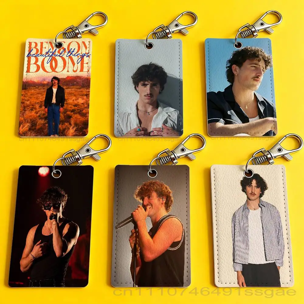 

Beautiful Things B-Benson Boone Card Holder Men And Womenn Universal Antirust Keychain Learther Access Drop Key Tag Ring