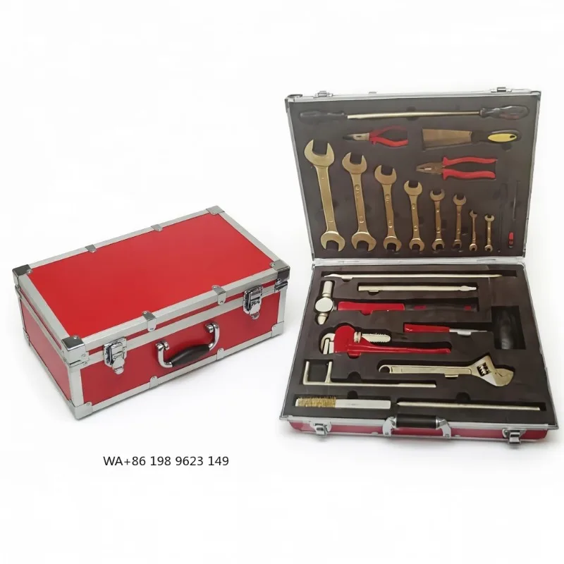 36Pcs Non-Sparking Industrial Safety Tool Set ATEX Certified Wrench & Hammer Kit For Oilfield Gas Station Hazardous Environment