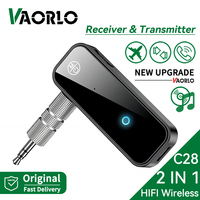 VAORLO 2 in 1 Bluetooth Transmitter Audio Receiver 3.5MM AUX With Mic Handsfree Stereo Music Wireless Adapter For TV PC Car Kit