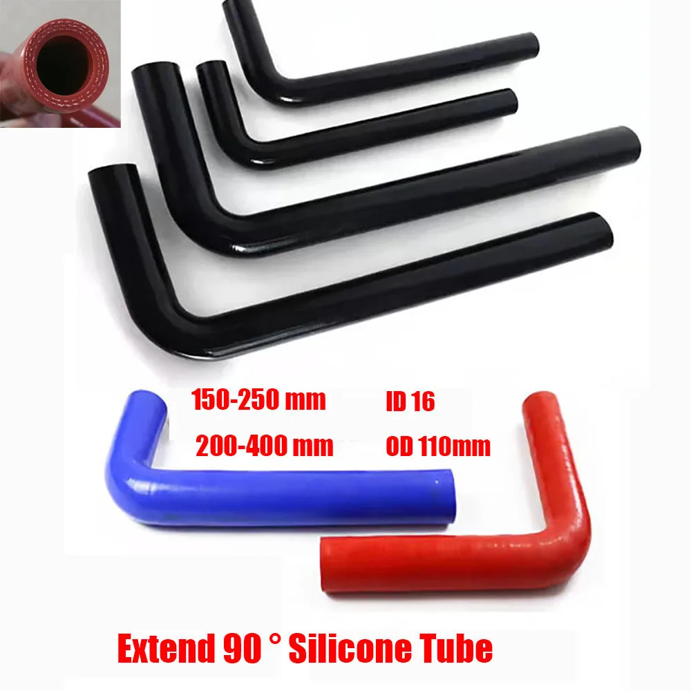 ID16mm-110mm Automotive Silikonschlauch-Verlängerung 90-Grad-Winkel Hochtemperatur- und Hochdruck-Ladeluftkühler-Verbindung