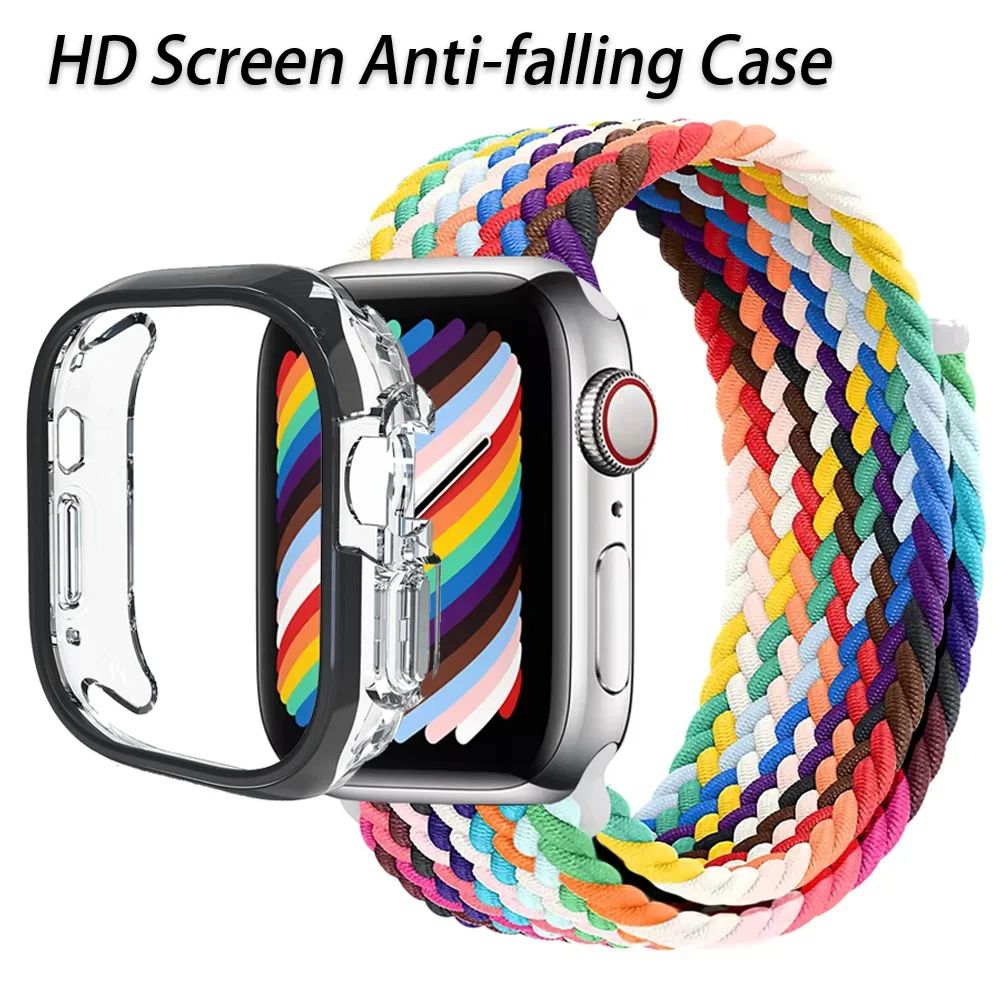 HD Screen Anti-falling Case For Apple Watch Ultra/2 49mm 10 46mm42mm PC Protective Shell iWatch 9 8 7 45mm41mm 6 5 4 SE 44mm40mm