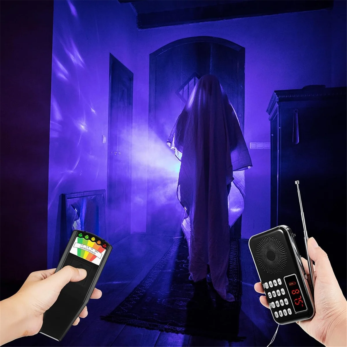 

New 2pcs Equipment Kit Include LED EMF Meter Magnetic Field and Device for Electromagnetic Paranormal Investigation