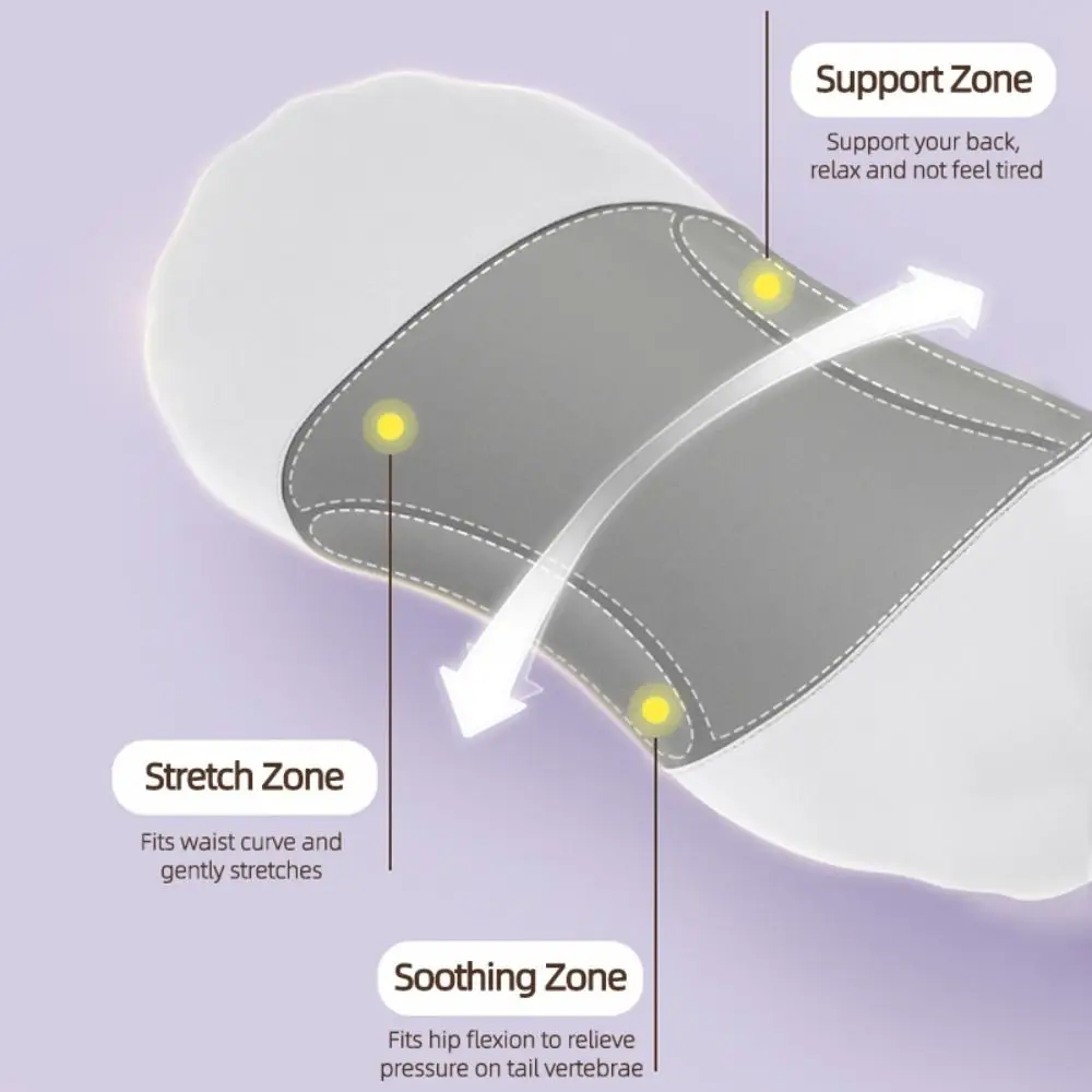 High Rebound Lumbar Pillow Spine Protection Memory Foam Back Pillow for Bed Lumbar Support Back Support Cushion Comfortable